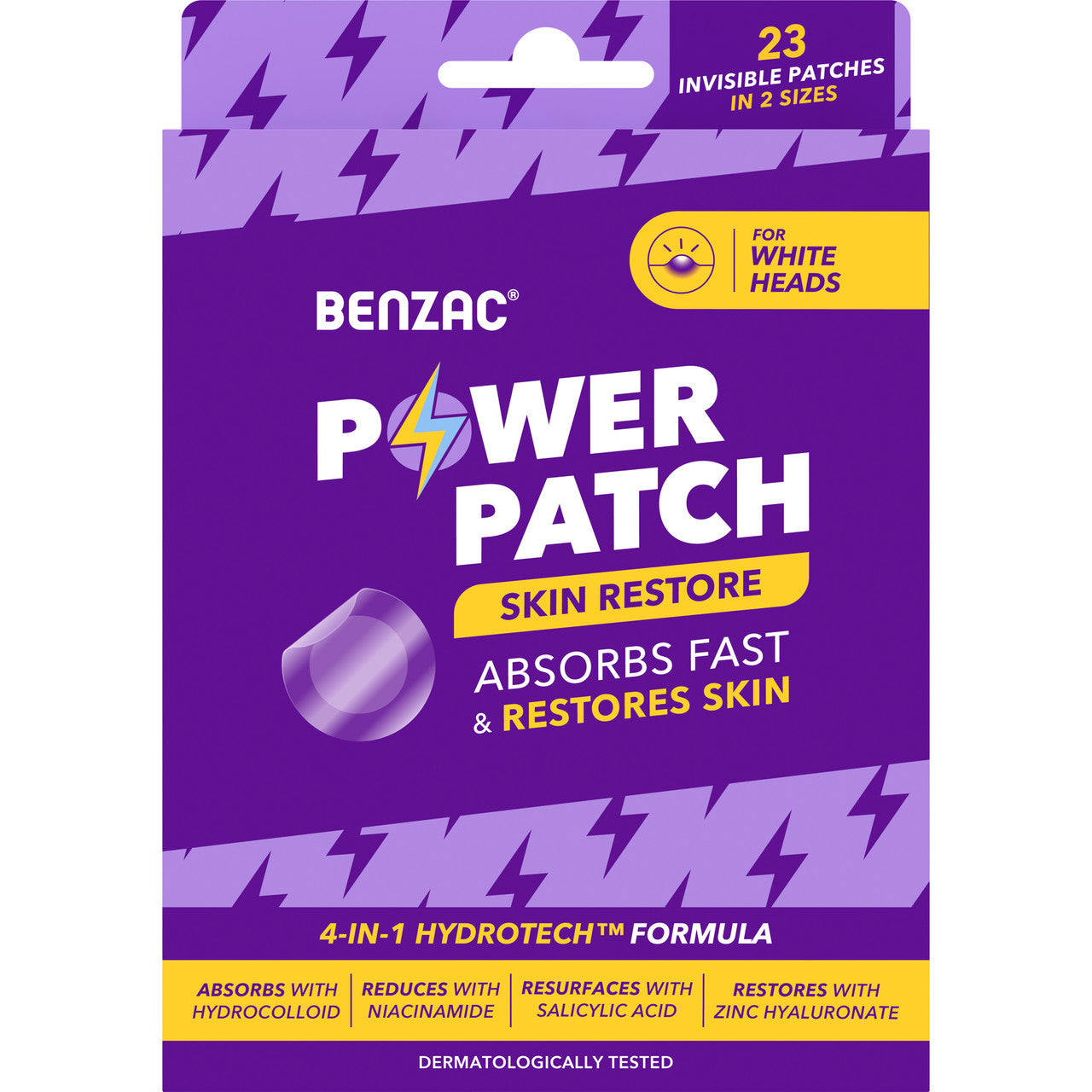 Benzac Power Patches Skin Restore, Hydrocolloid Pimple Patches, For All Skin Types
