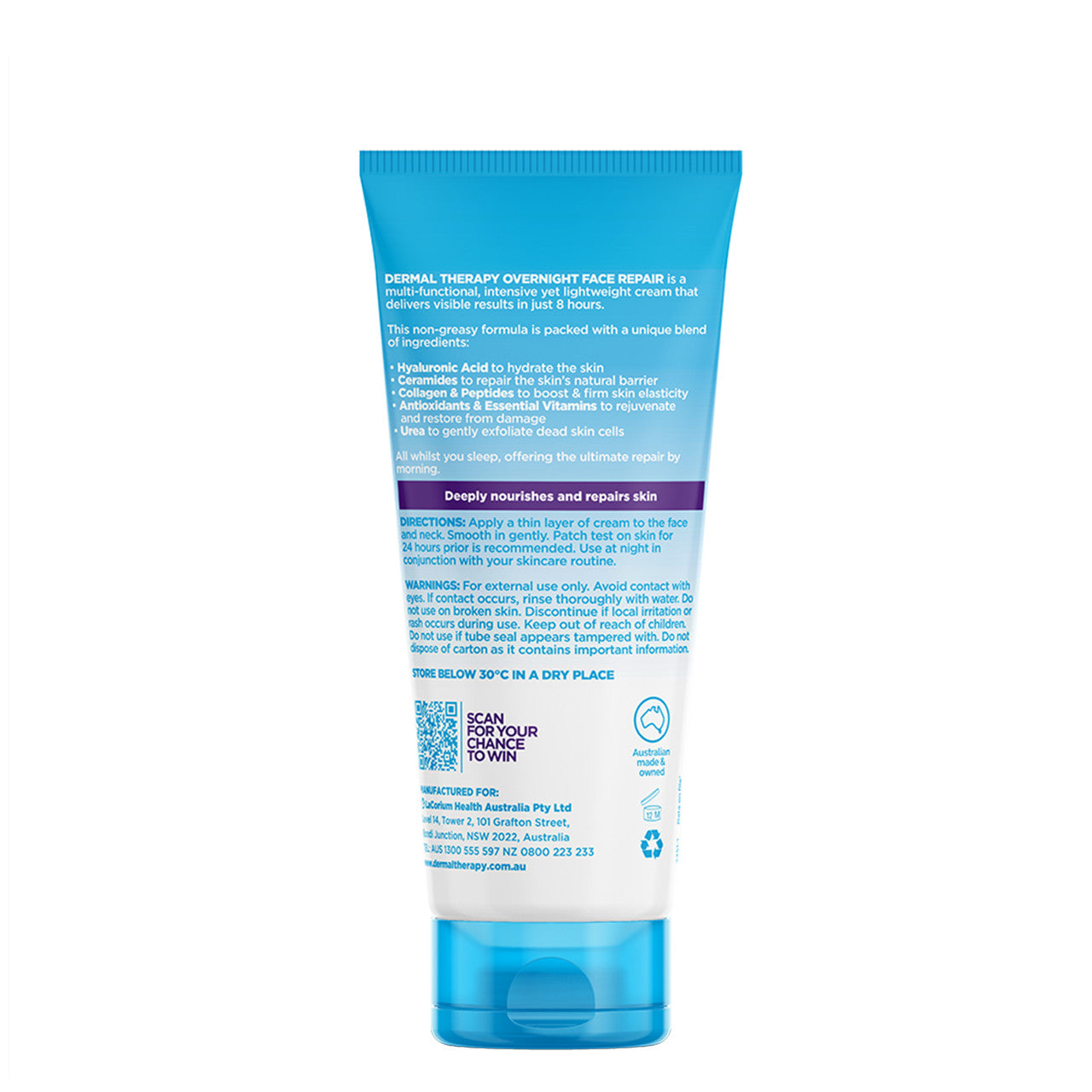 Dermal Therapy Overnight Face Repair 40g