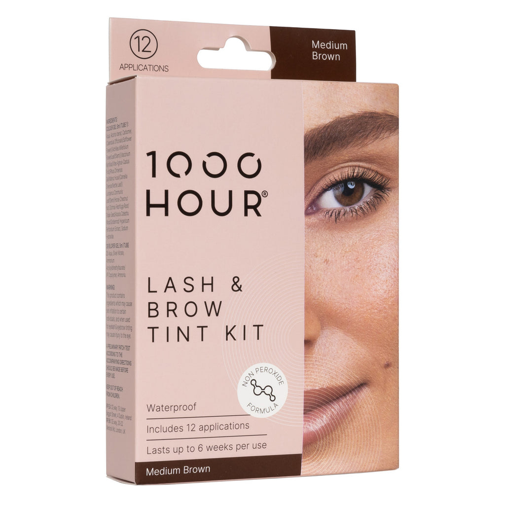 1000HR LASH & BROW TINT KIT NON PEROXIDE - MEDIUM BROWN