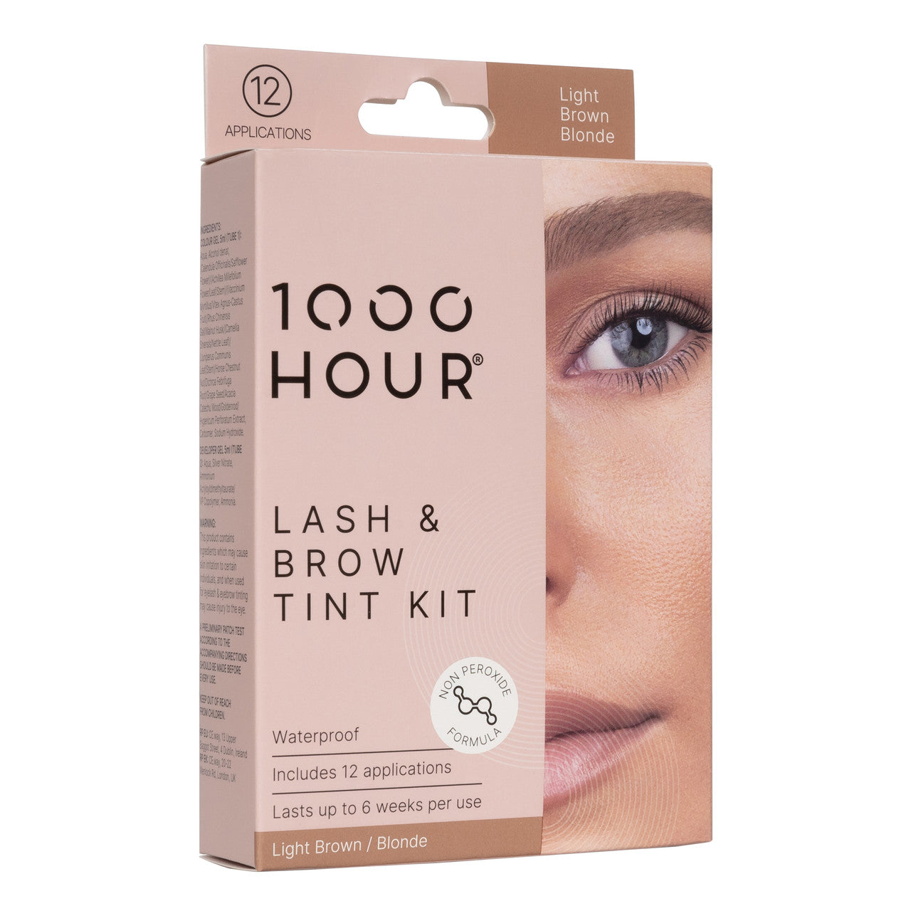 1000HR LASH & BROW TINT KIT NON PEROXIDE - LIGHT BROWN/BLONDE