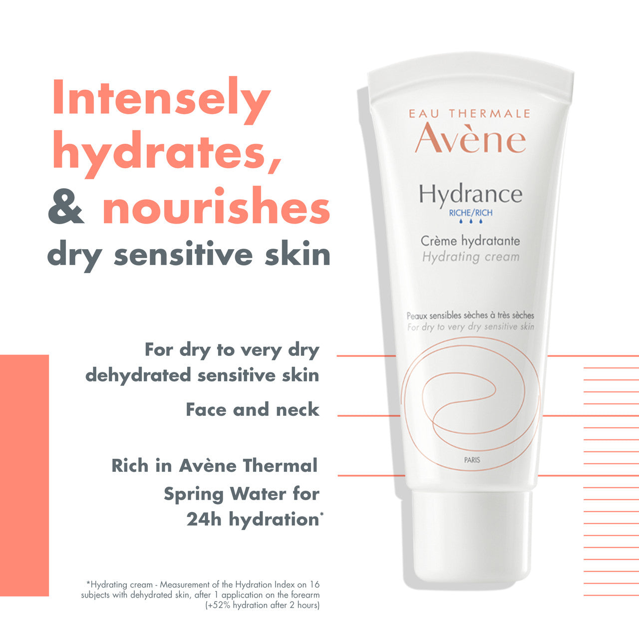 Avène Hydrance Rich Hydrating Cream 40ml - Moisturiser for dehydrated skin