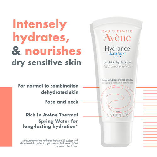 Avène Hydrance Light Hydrating Emulsion 40ml - Moisturiser for dehydrated skin