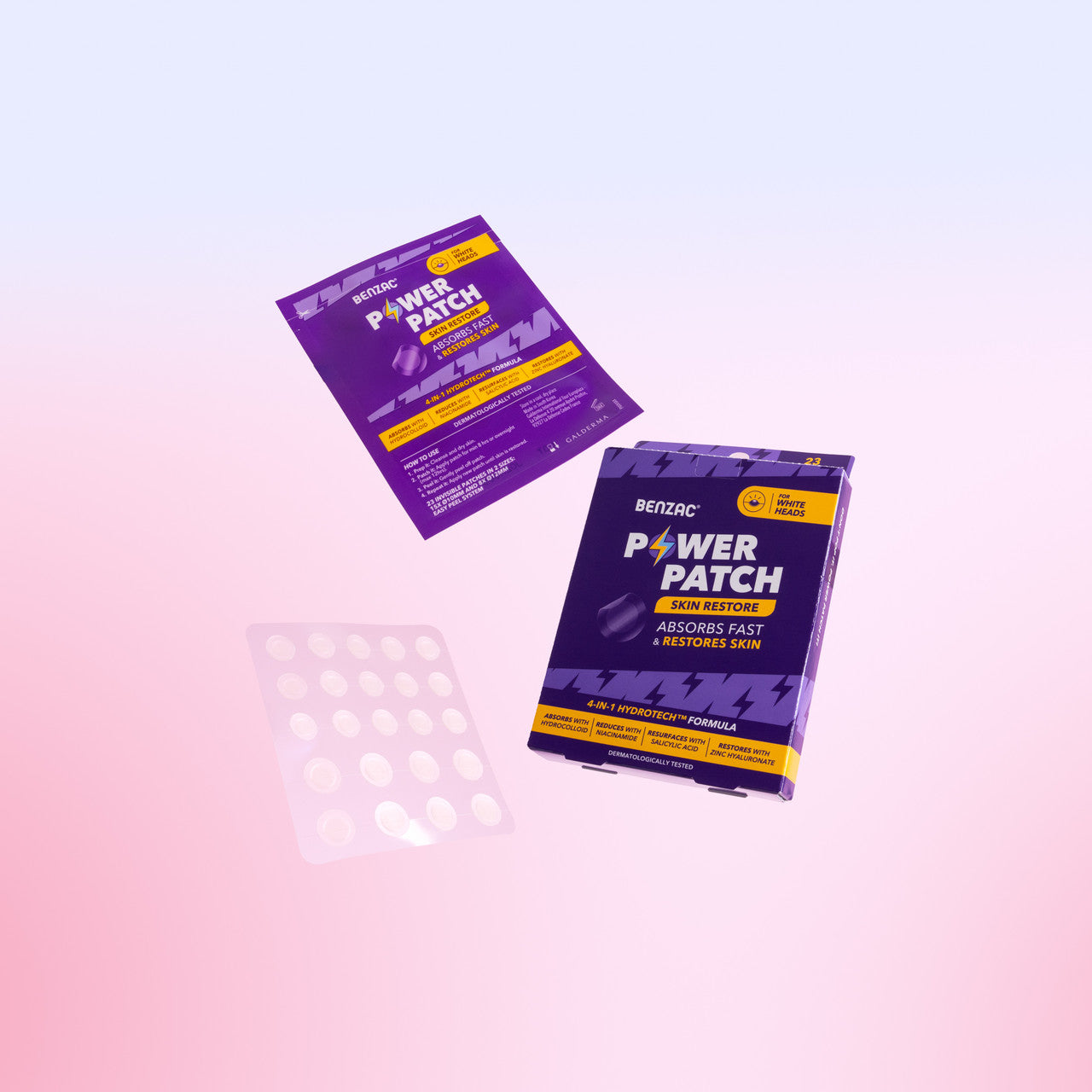 Benzac Power Patches Skin Restore, Hydrocolloid Pimple Patches, For All Skin Types