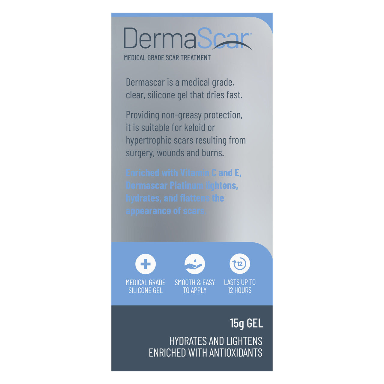 DermaScar Platinum C & E Silicone Gel 15g
