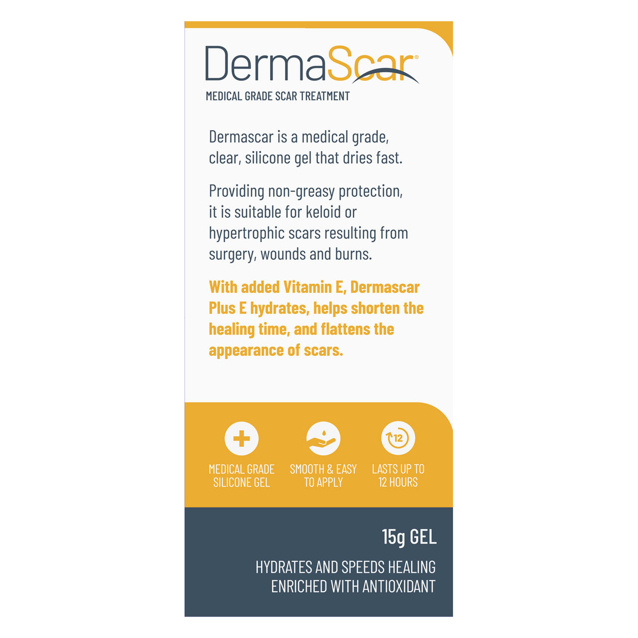DermaScar Plus E Silicone Gel 15g