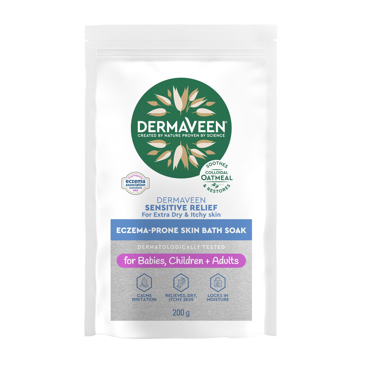 DermaVeen Sensitive Relief Eczema-Prone Skin Bath Soak 200g