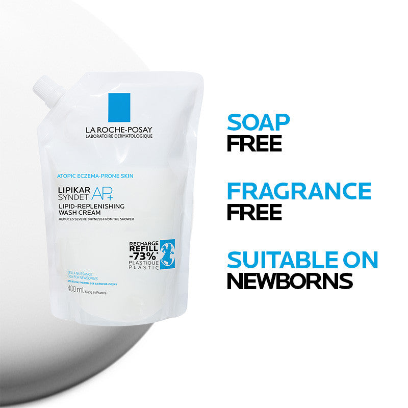 Lipikar Syndet AP+ Lipid-Replenishing Wash Cream Refill 400mL