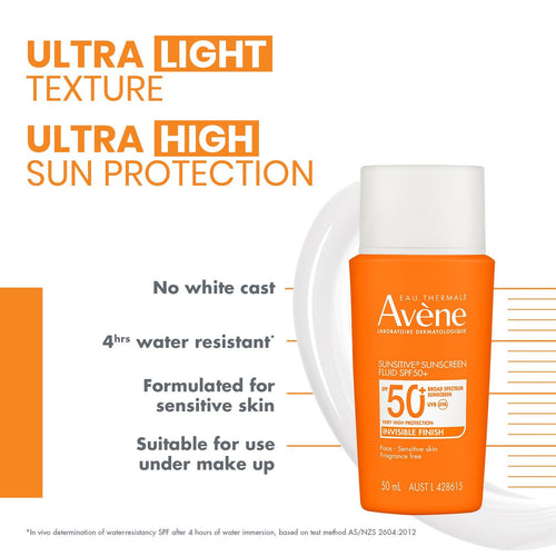Avène Sunsitive®  Sunscreen Fluid SPF50+ 50ml