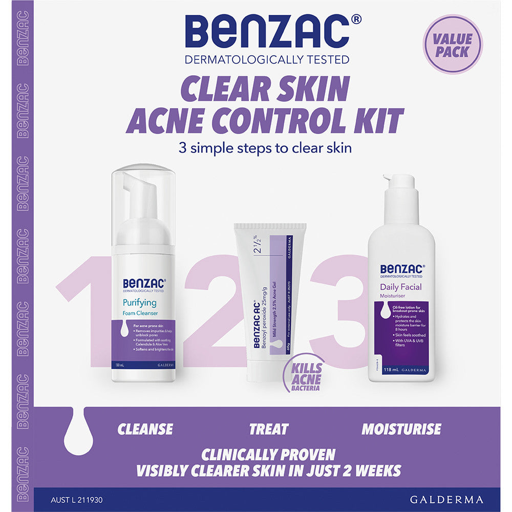 Benzac Clear Skin Acne Control Kit