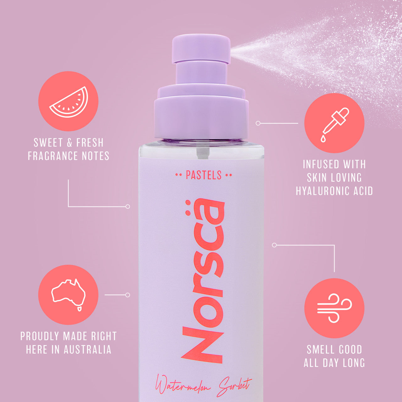 Norsca Pastels Body Mist Watermelon Sorbet 200ml