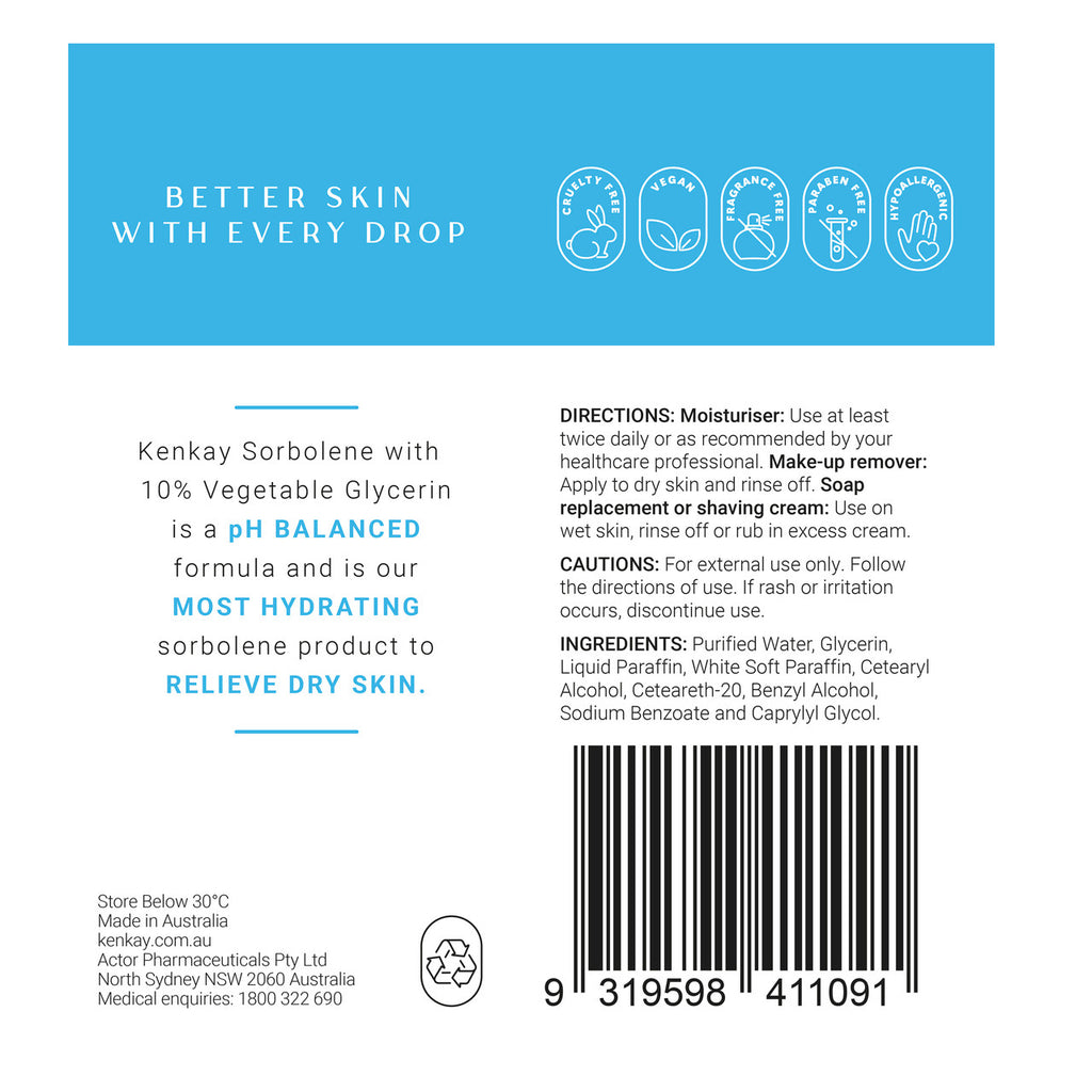 Kenkay Sorbolene With 10% Vegetable Glycerin 1L