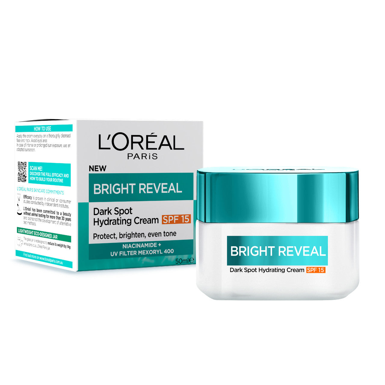 L'Oréal Paris Bright Reveal 2% Niacinamide Dark Spot Hydrating Cream SPF15 50ml