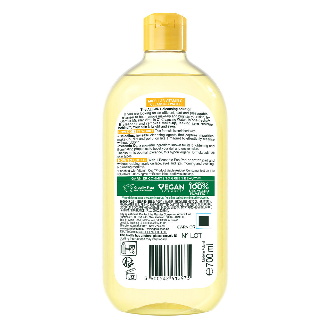 Garnier Vitamin C Micellar Cleansing Water - 700ML