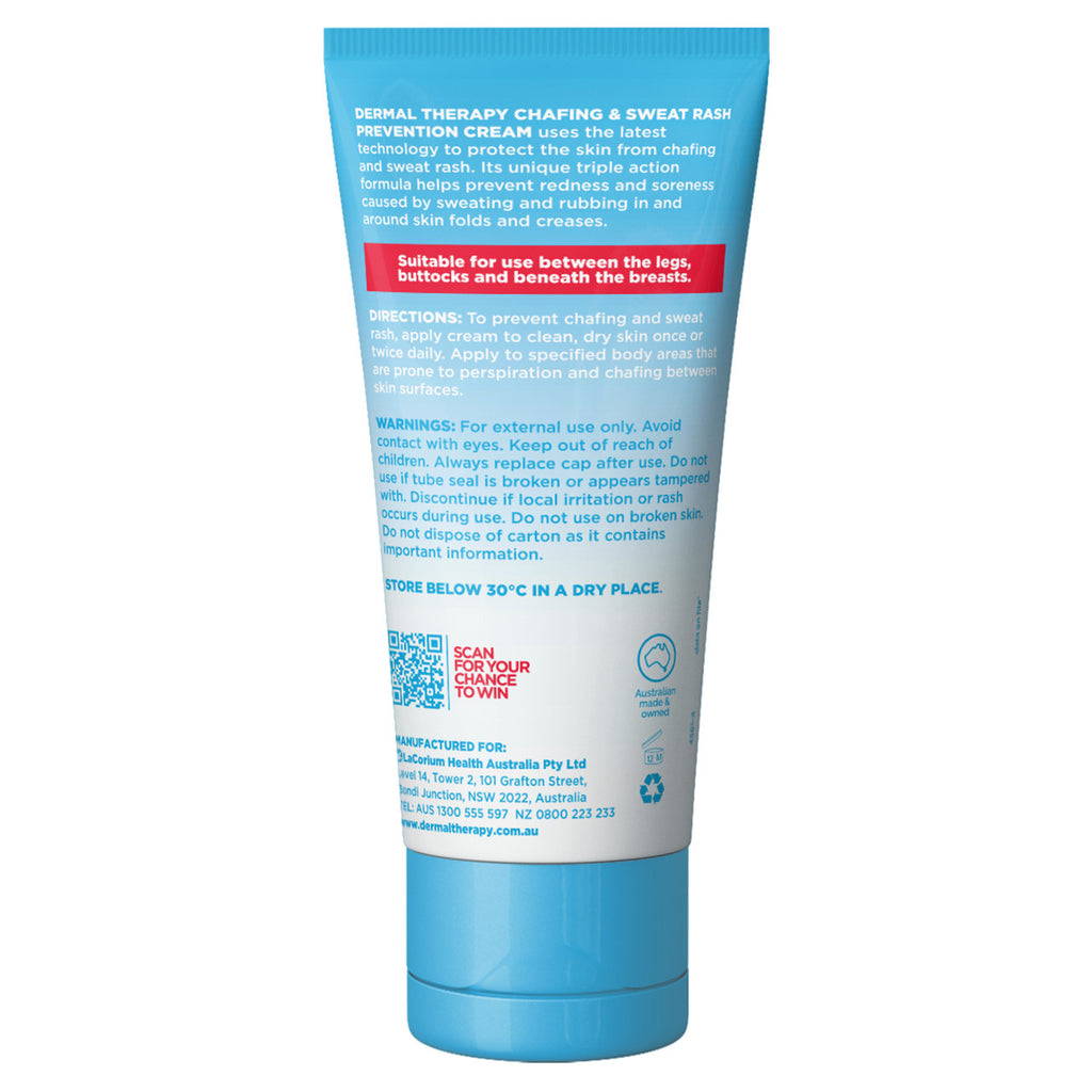 Dermal Therapy Chafing & Sweat Rash Prevention Cream 75g