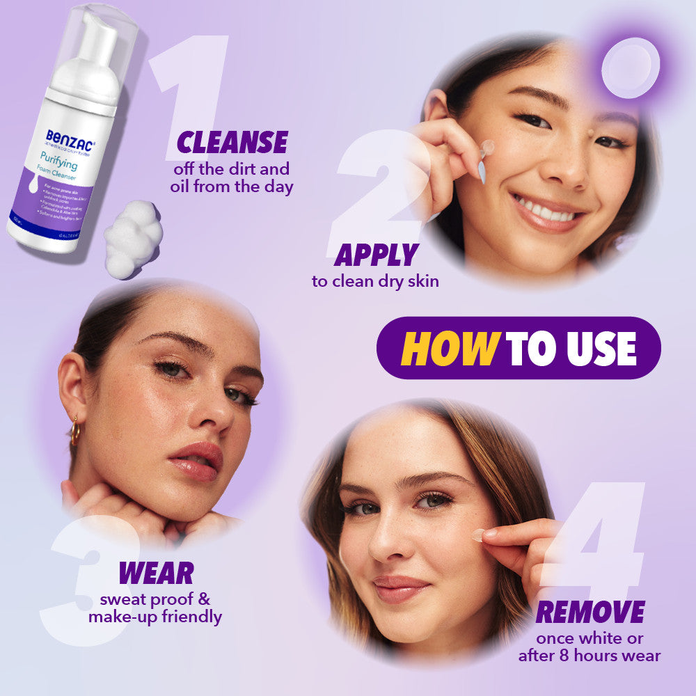 Benzac Power Patches Skin Restore, Hydrocolloid Pimple Patches, For All Skin Types