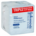 Johnson's Daily Essentials Facial Cleansing Wipes Dry Skin 3 x 25 Pack