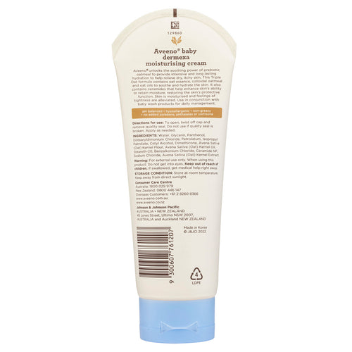 Aveeno Baby Dermexa Fragrance Free Eczema Prone Sensitive Moisturising Cream 206g