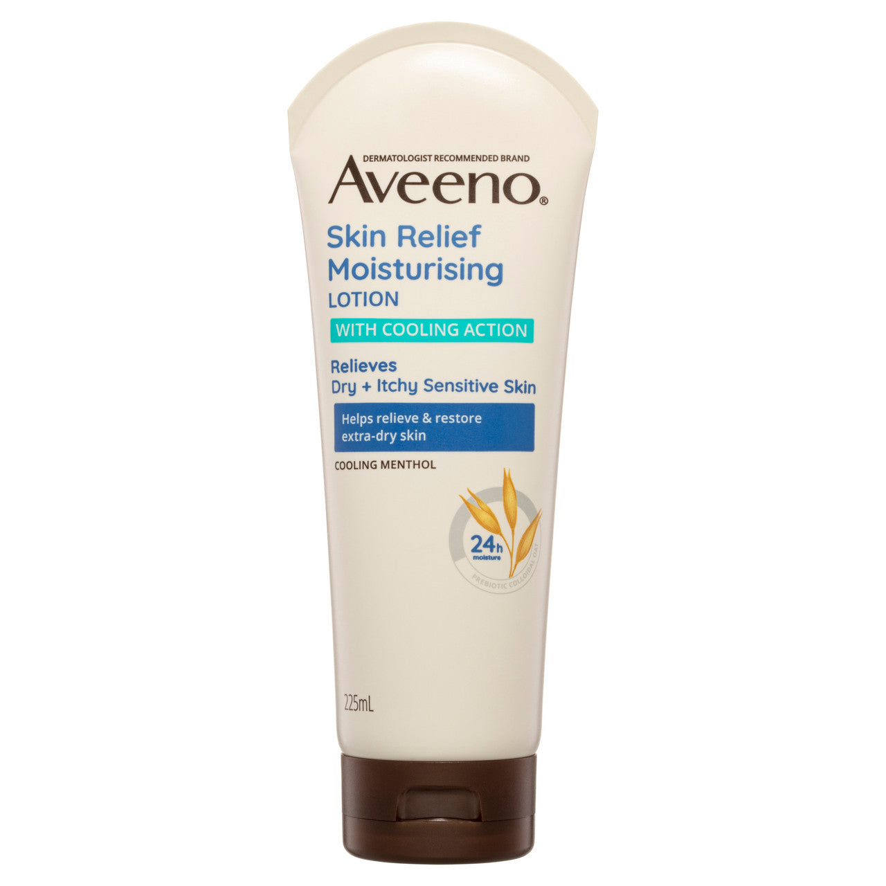 Aveeno Skin Relief Moisturising Non-Greasy Body Lotion 24-Hour Cool & Soothe Extra Dry Itchy Sensitive Skin 225mL