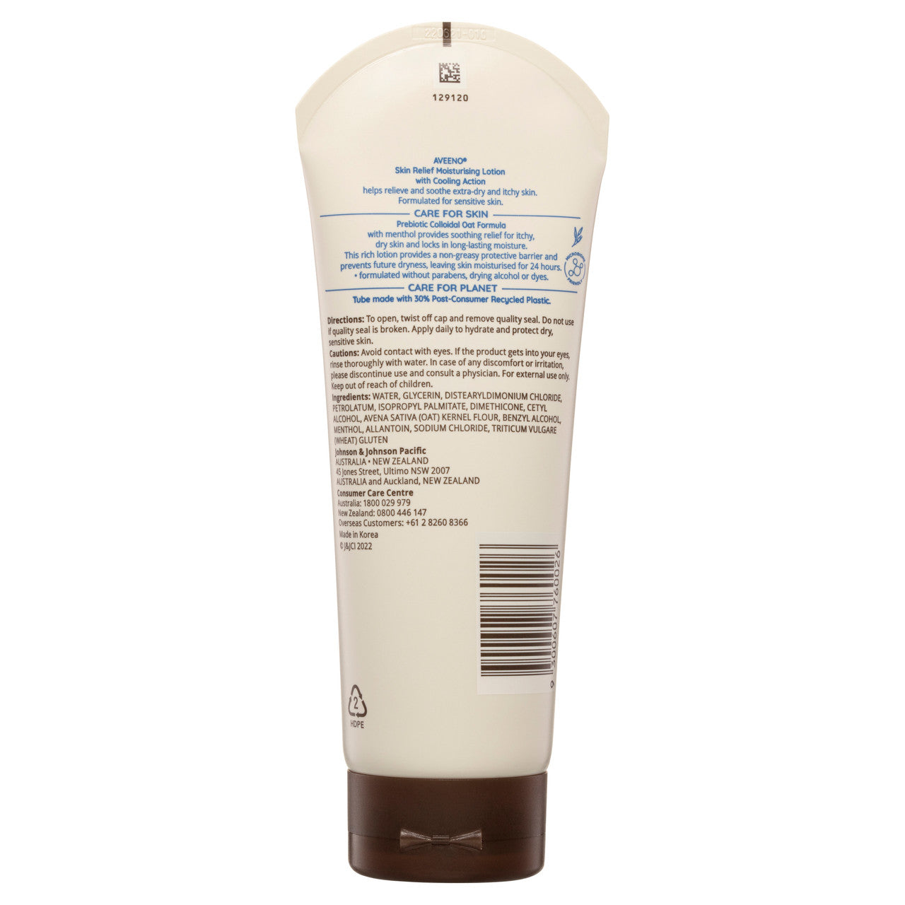 Aveeno Skin Relief Moisturising Non-Greasy Body Lotion 24-Hour Cool & Soothe Extra Dry Itchy Sensitive Skin 225mL