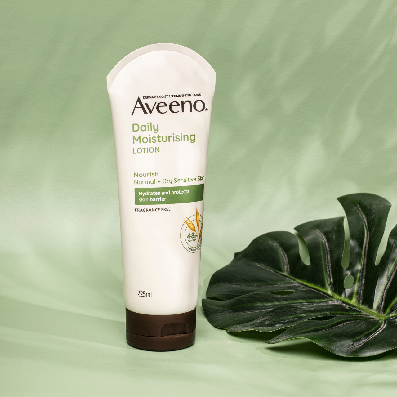 Aveeno Daily Moisturising Non-Greasy Fragrance Free Body Lotion 48-Hour Hydration Soothe Normal Dry Sensitive Skin 225mL