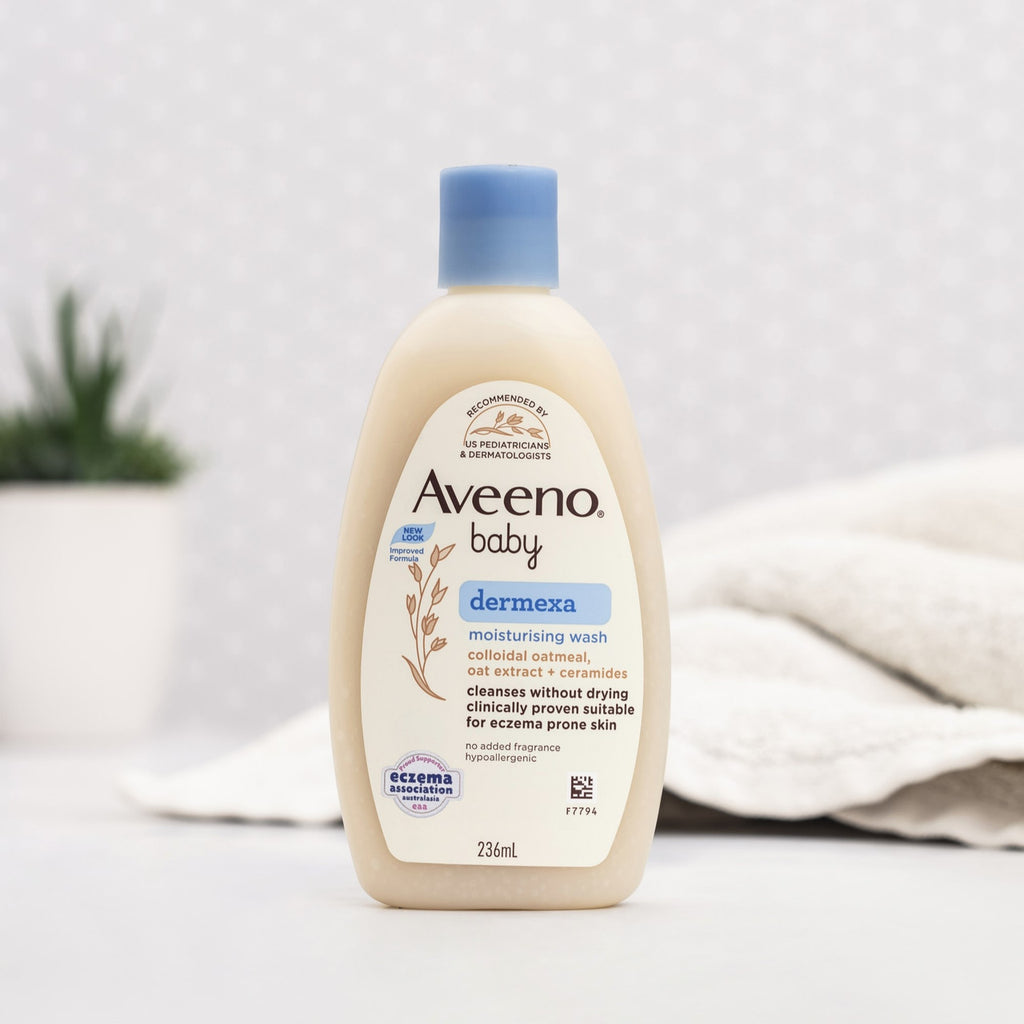 Aveeno Baby Dermexa Fragrance Free Eczema Prone Sensitive Moisturising Body Wash 236ml