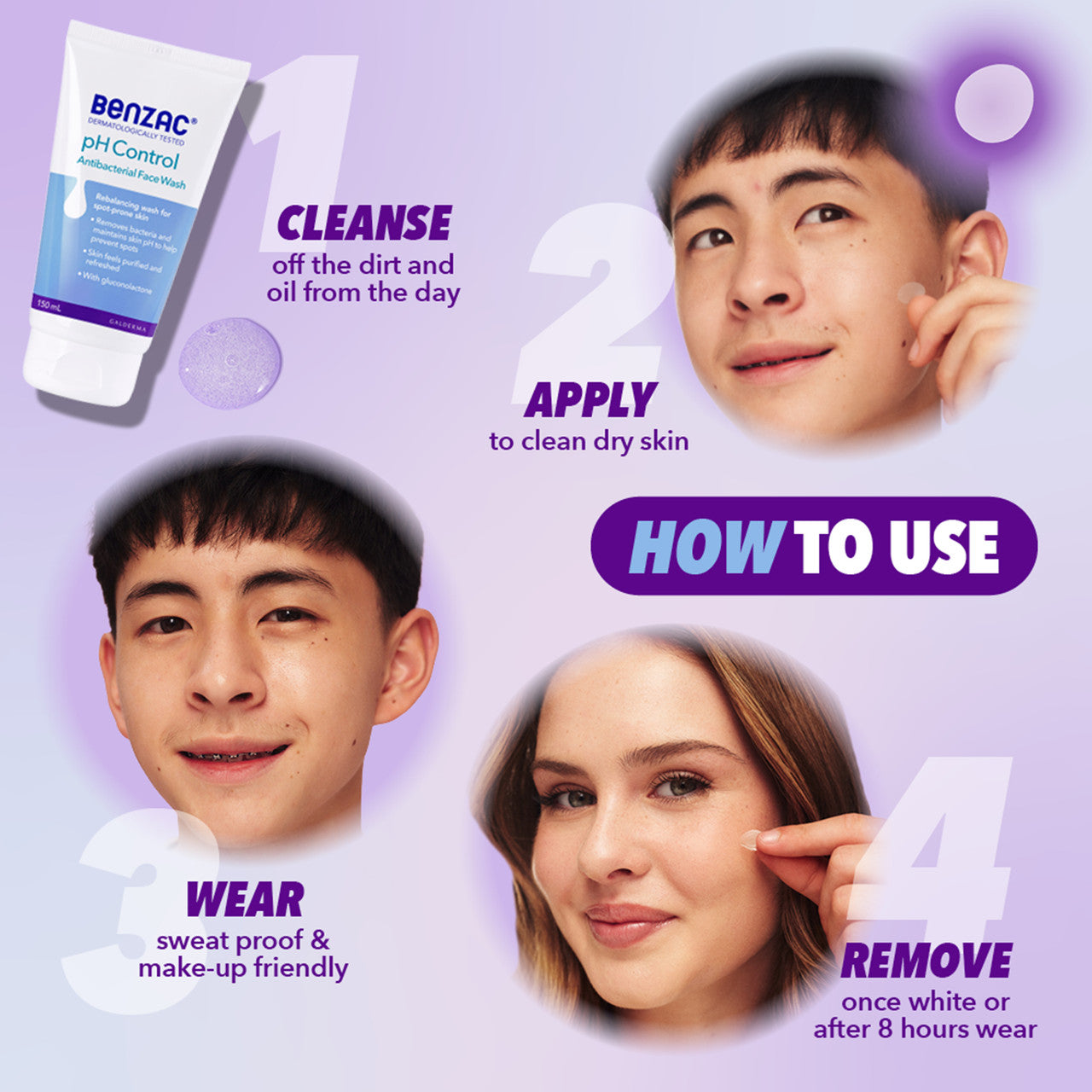 Benzac 3-in-1 Power Patch, Salicylic Acid Pimple Patches, For All Skin Types