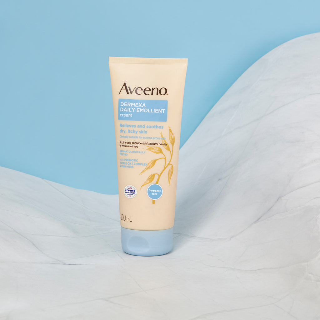Aveeno Dermexa Daily Emollient Fragrance Free Body Cream Soothe Moisturise Dry Itchy Eczema Prone Sensitive Skin 200mL