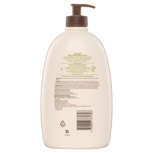 Aveeno Daily Moisturising Non-Greasy Fragrance Free Body Lotion 48-Hour Hydration Soothe Normal Dry Sensitive Skin 1L