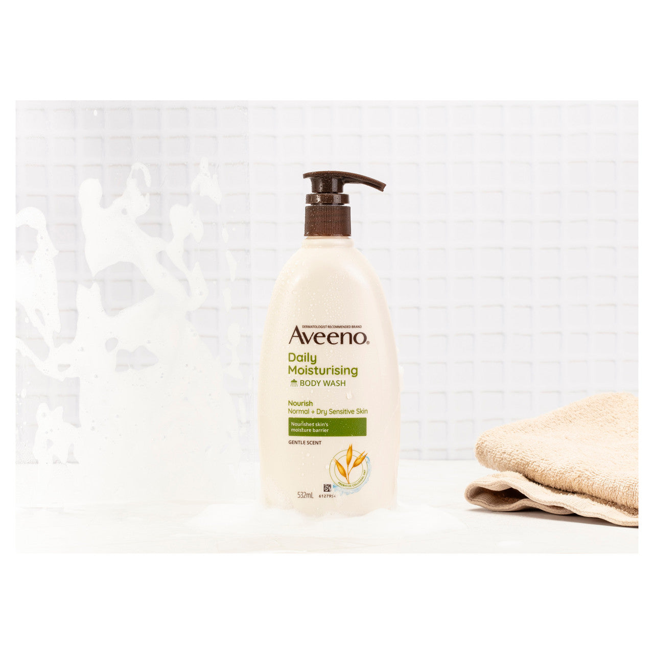 Aveeno Daily Moisturising Light Fragrance Gentle Scent Body Wash Nourish Normal Dry Sensitive Skin PH-Balanced 532mL