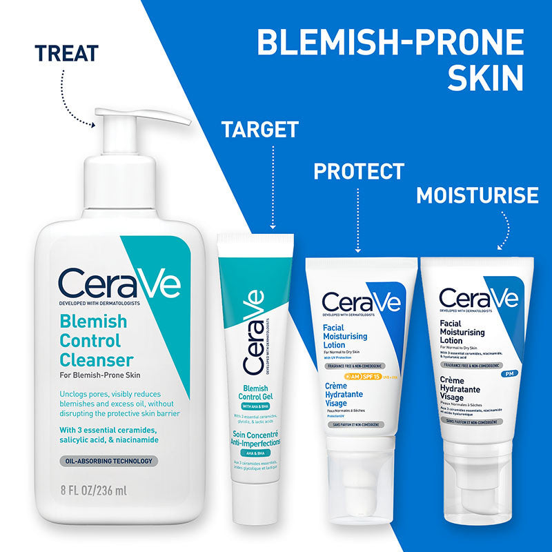 CeraVe Blemish Control Gel 40ml with Salicylic Acid for Mild Acne-Prone Skin