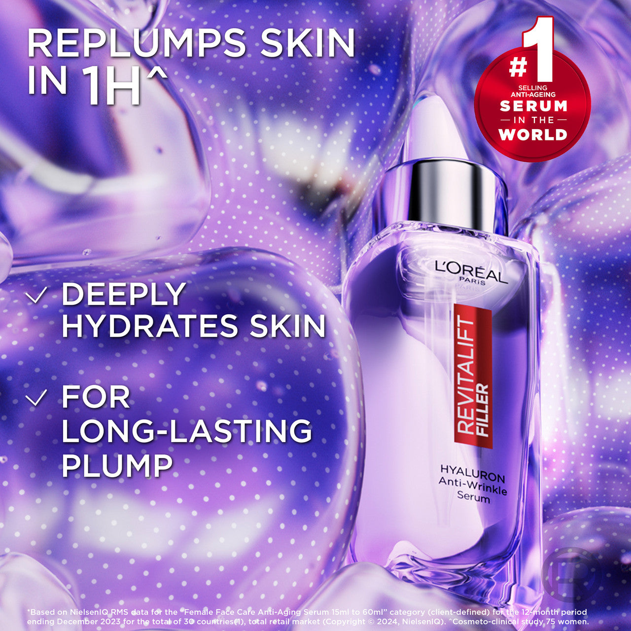 L'Oréal Paris Revitalift Filler 1.5% Pure Hyaluronic Acid Serum 30mL