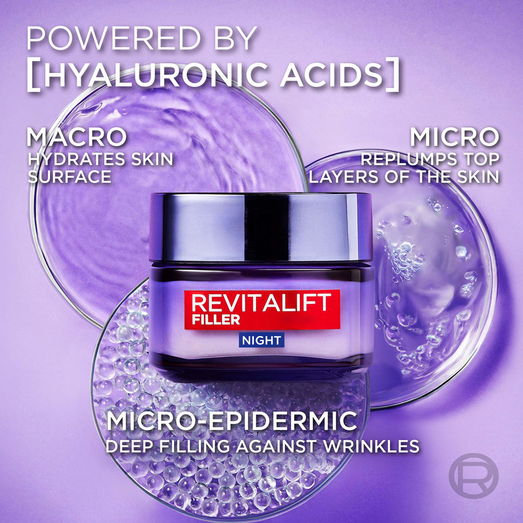 L'Oréal Paris Revitalift Filler [+Hyaluronic Acid] Replumping Night Moisturiser