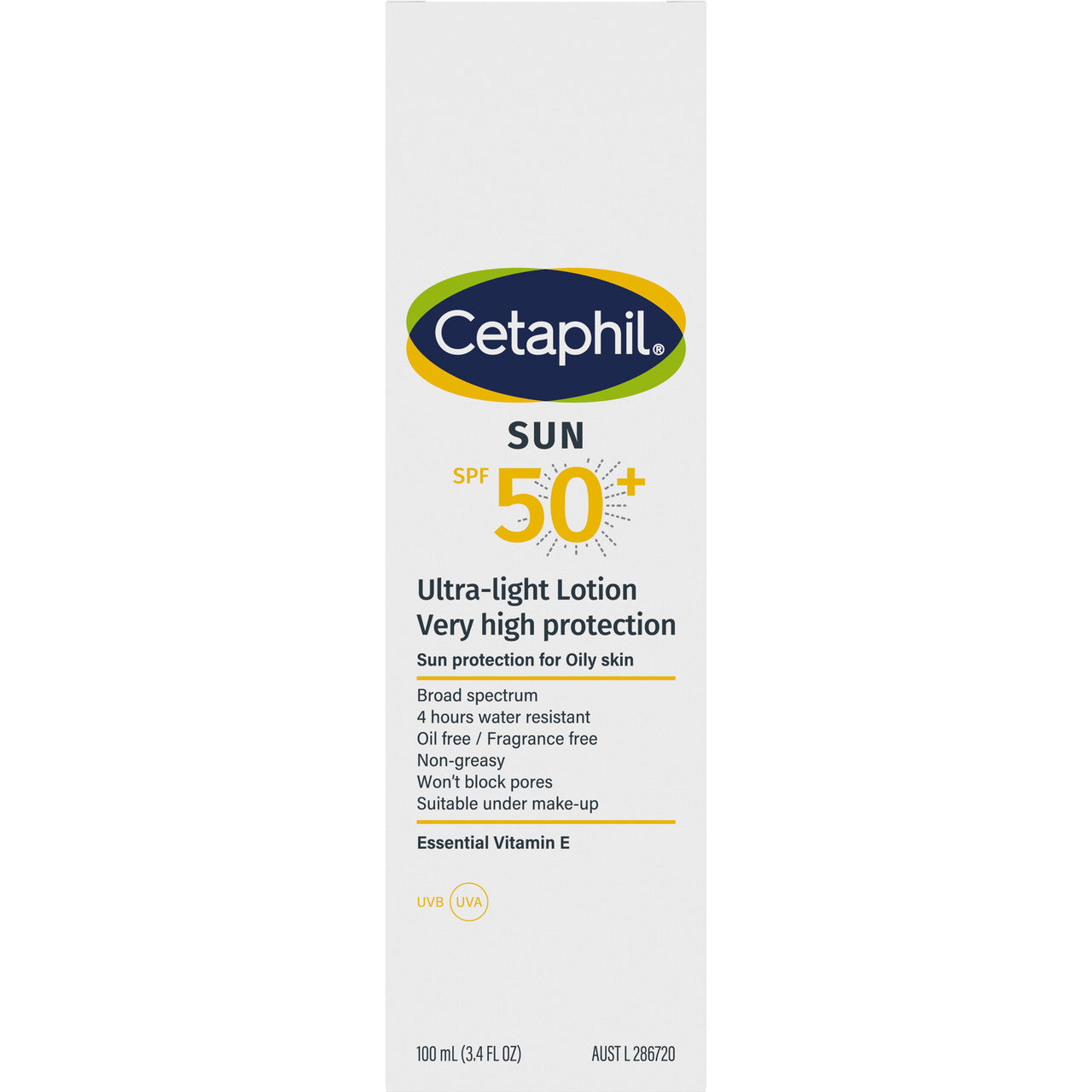 Cetaphil Sun Ultra-Light Lotion SPF 50+ 100mL, Sunscreen