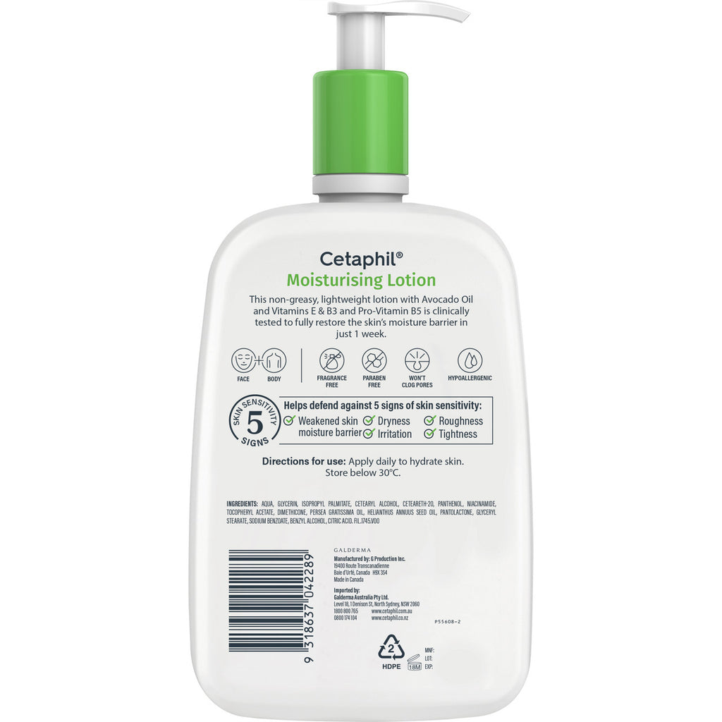 Cetaphil Moisturising Lotion 1L, Daily Face & Body