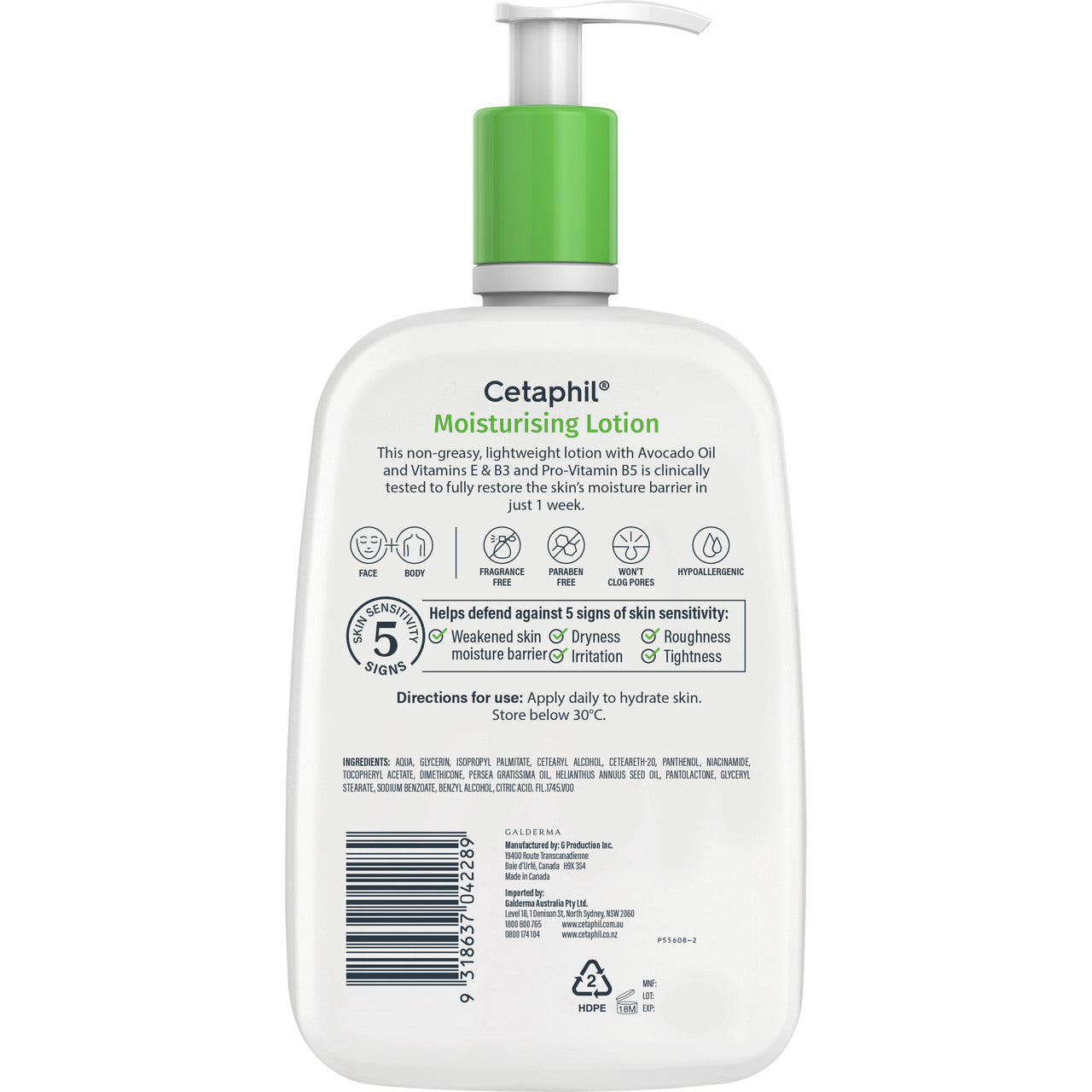 Cetaphil Moisturising Lotion 1L, Daily Face & Body