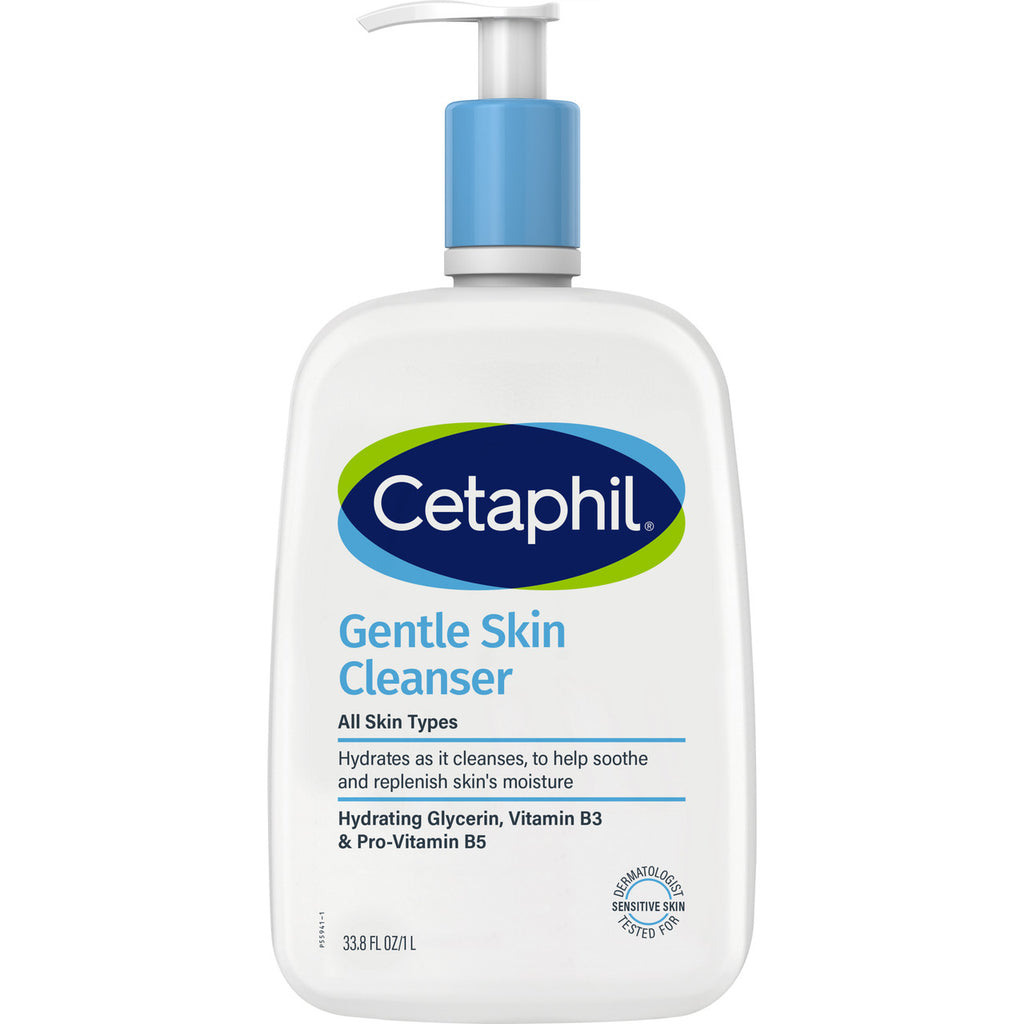 Cetaphil Gentle Skin Cleanser 1L, For Face & Body Care