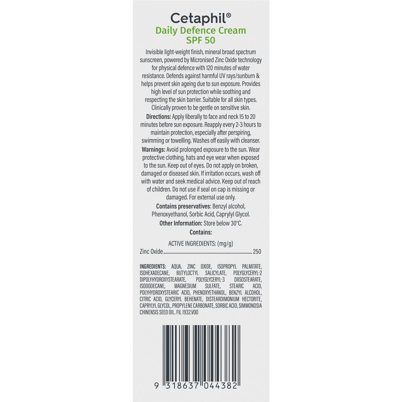 Cetaphil Daily Defence Cream SPF 50