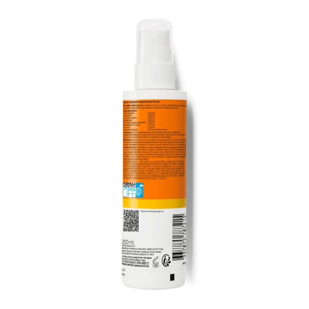 La Roche-Posay Anthelios Invisible Spray Sunscreen SPF50+ 200ml