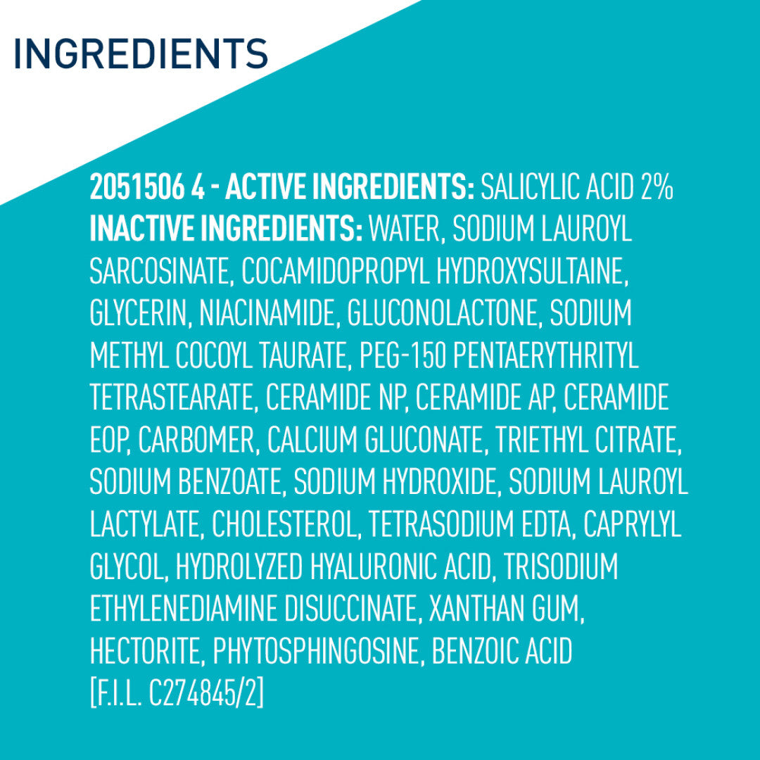 CeraVe Salicylic Acid Blemish Control Cleanser 236ml for Mild Acne-Prone Skin