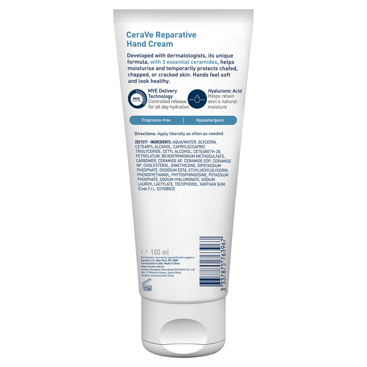 CeraVe Reparative Hand Cream 100ml