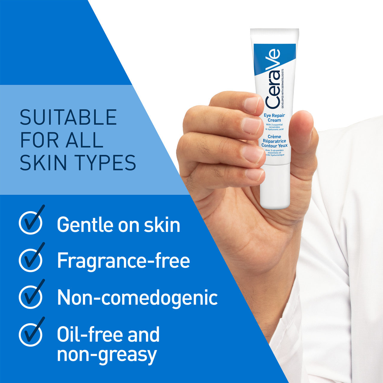 CeraVe Ceramides Eye Repair Cream with Hyaluronic Acid 14ml