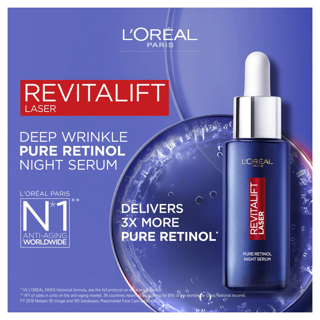 L’Oréal Paris Revitalift Laser Pure Retinol Deep Wrinkle Night Serum 30ml