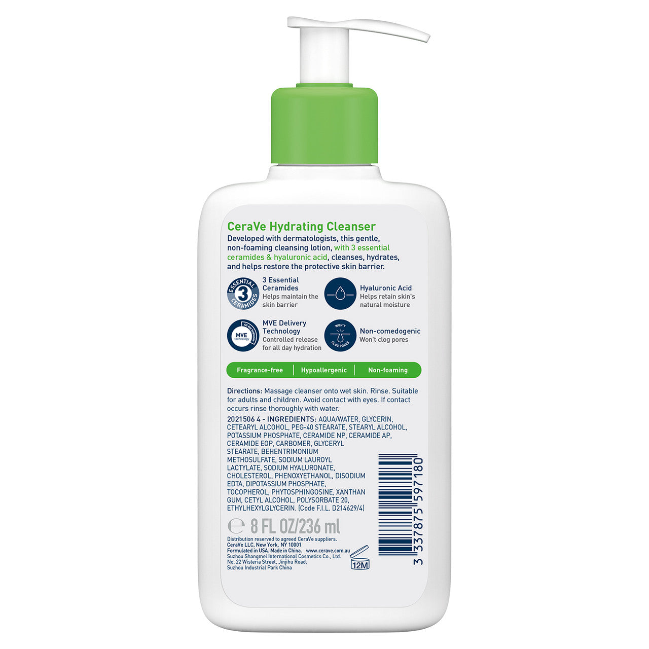 CeraVe Hydrating Cleanser for Dry Skin 236ml