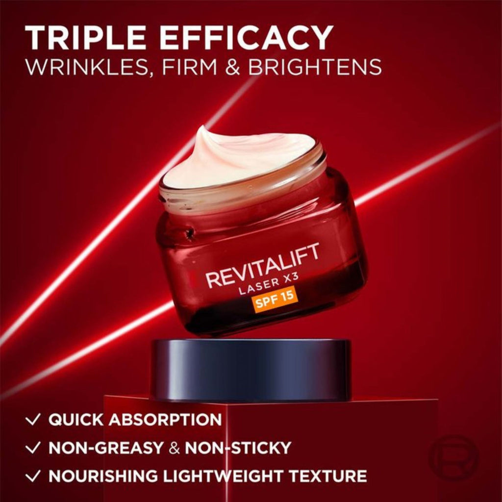 L'Oréal Paris Revitalift Laser X3 Anti-Ageing Day Cream SPF 15 50ml