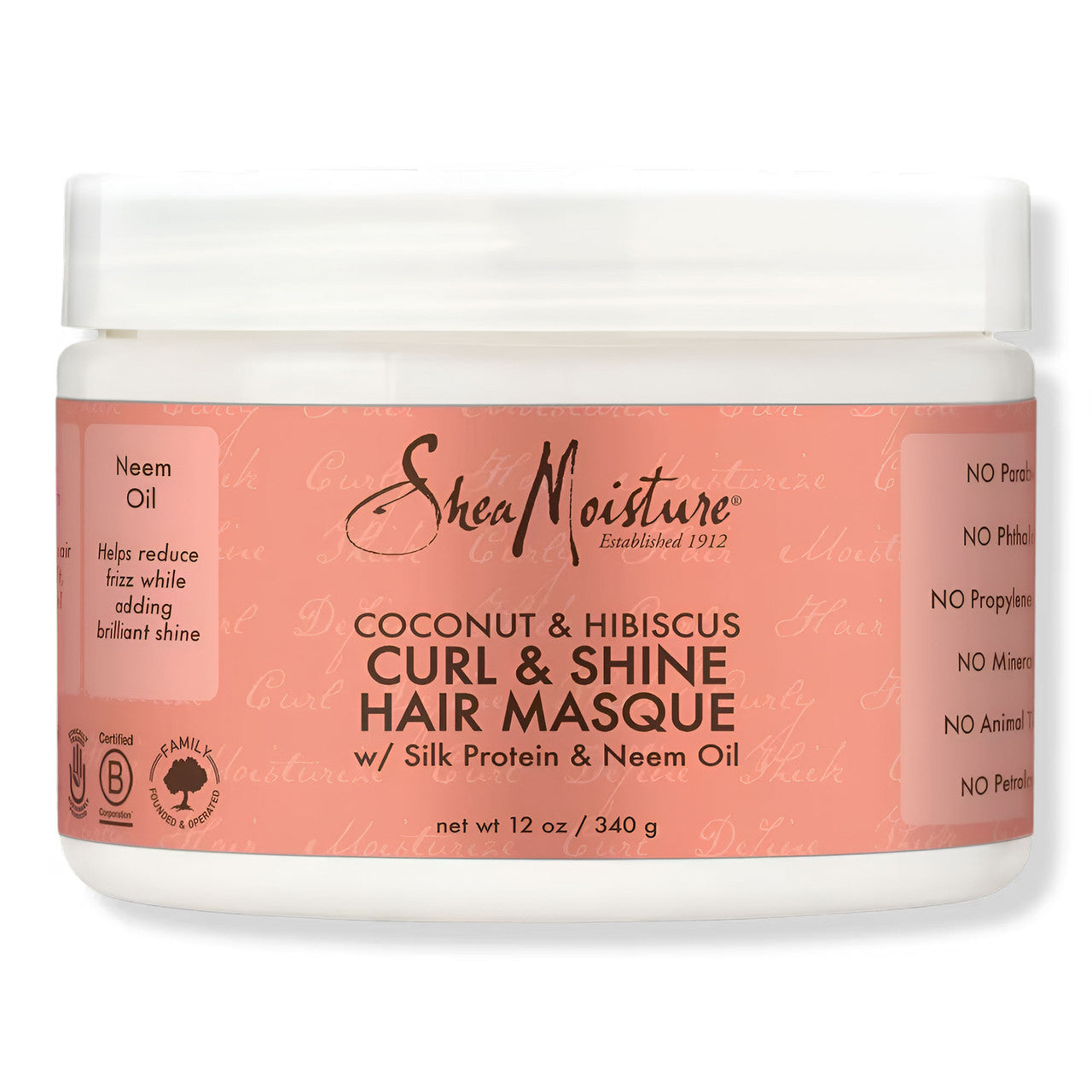 Shea Moisture Coconut & Hibiscus Curl & Shine Hair Masque 340g