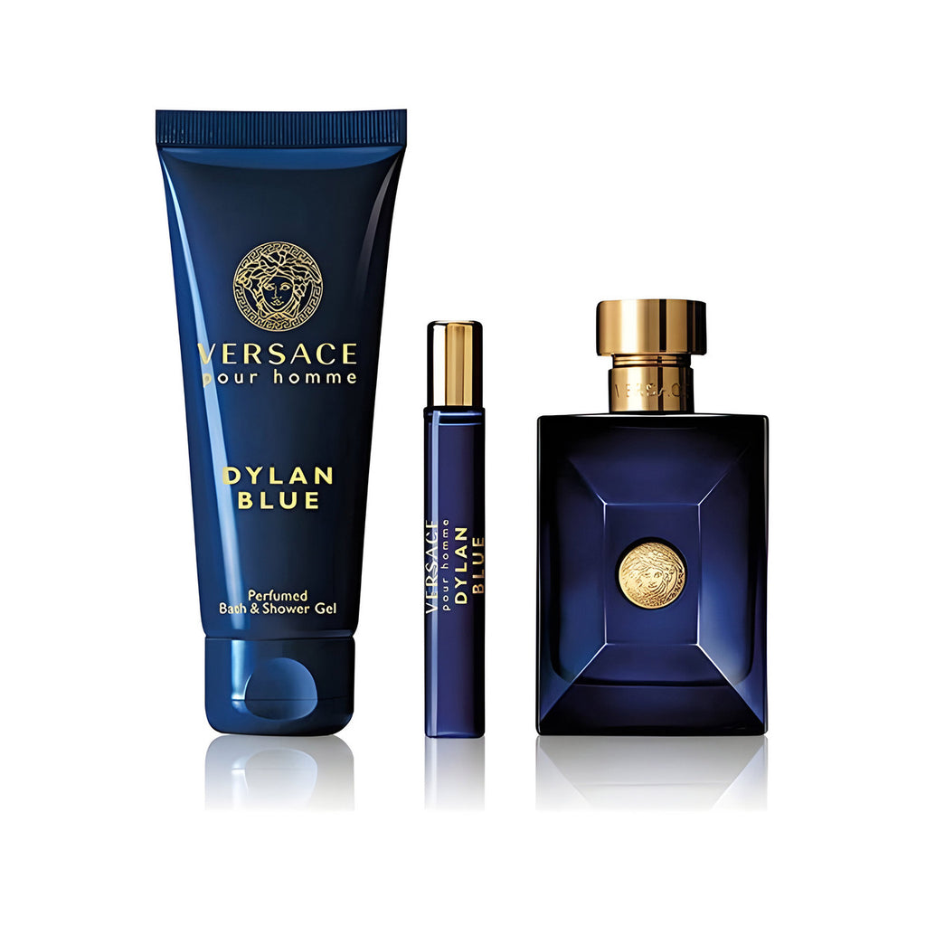 Dylan Blue Pour Homme 3 Piece Gift Set By Versace (Mens)