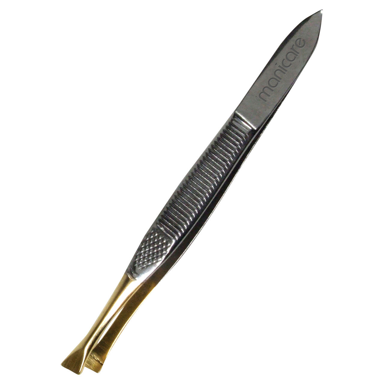 Manicare Slant Tweezers, Gold Tipped 