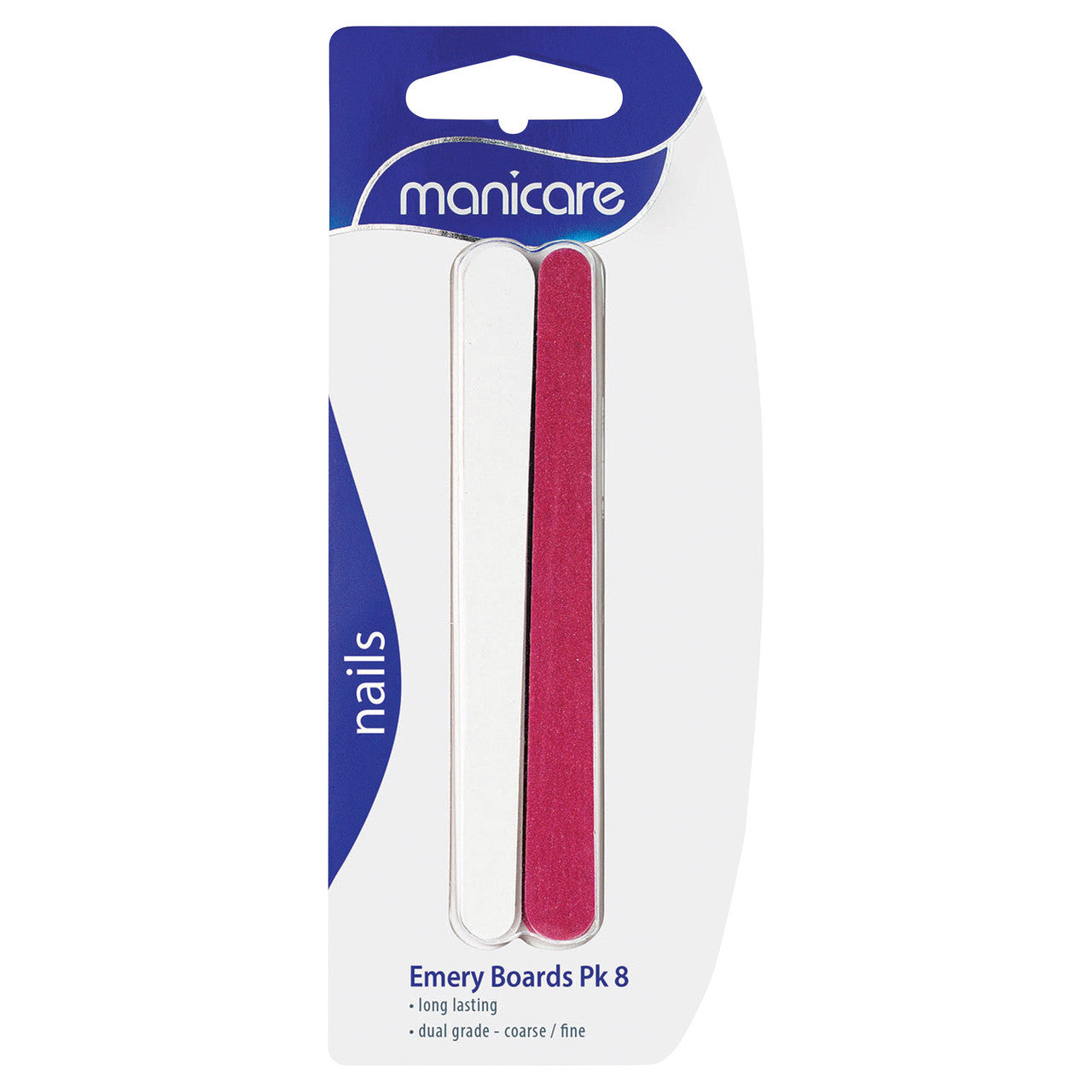 Manicare Emery Boards, Coarse/Fine, 120mm, 8 Pack