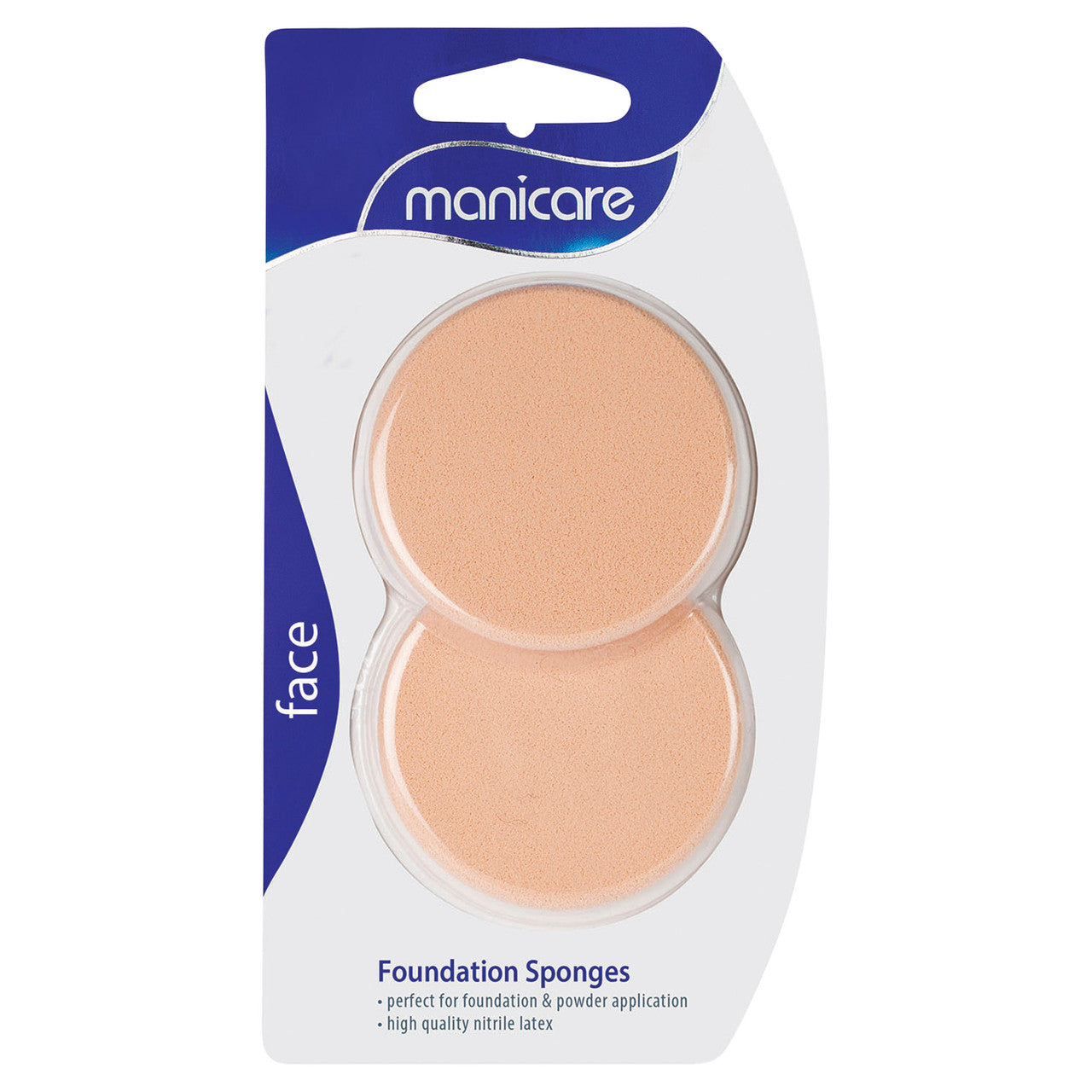 Manicare Foundation Sponge, Compact Latex, 2 Pack