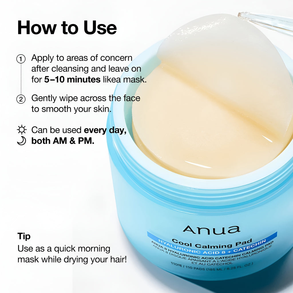 Anua 8 Hyaluronic Acid Catechin Calming Pad 70 Pack